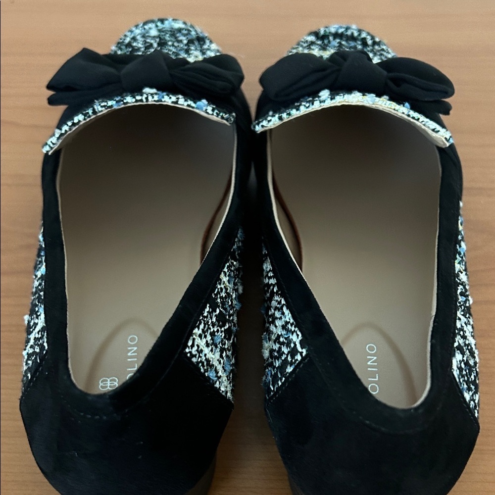 Bandolino Black and White Tweed Loafers - Picture 9 of 14